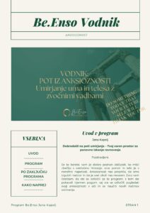 Vodnik po tečaju - pot iz anksioznosti